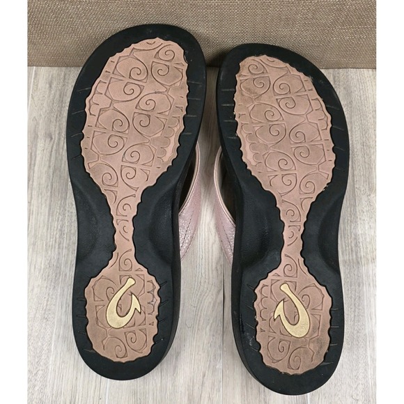 Olukai Ohana Petal Pink Flip Flop Thong Sandals Women's Size 10 Pool Summer - Picture 9 of 9